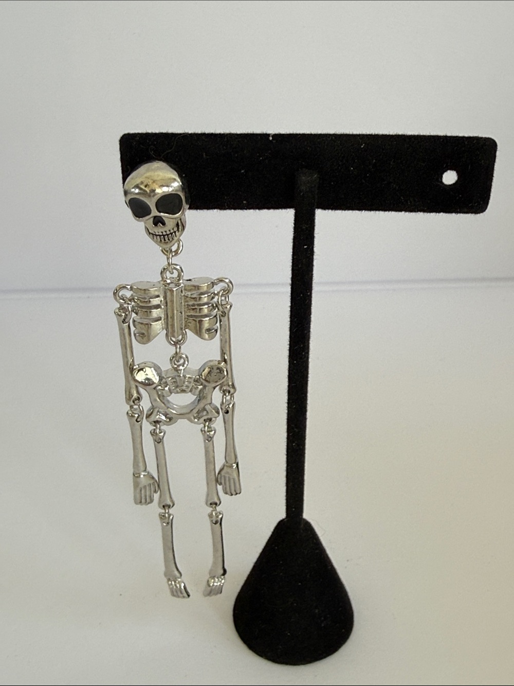 Silver Skeleton Drop pin 4inches Halloween - Women Jewelry